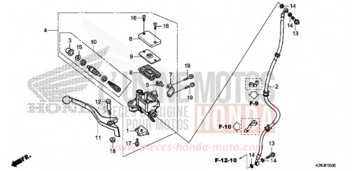 FRONT BRAKE MASTER CYLINDER MSX125F de 2015